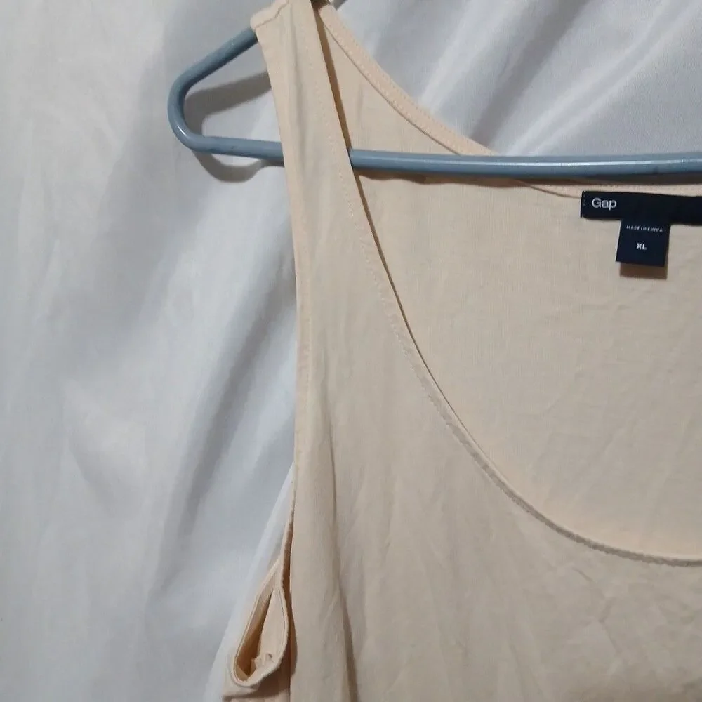 Gap Size Xl Off White And Grey Tank Dress